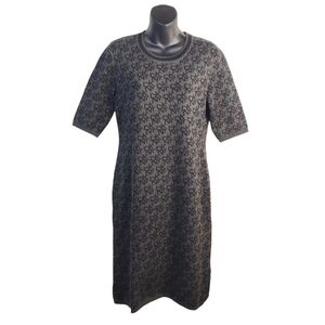 DKNY Sweater Dress Women's Black Gray Sweater Dress Size M